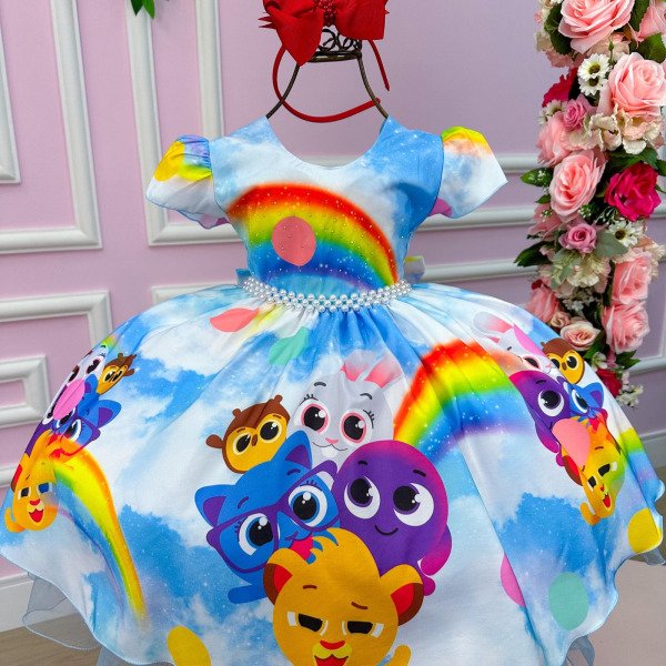 Vestido Temáticos da Gigi Bolofofos – Bolo Fofos Azul