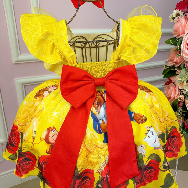 Vestido Temáticos Kids A Bela e a Fera