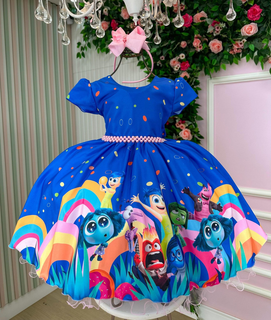 Vestido Tematicos Ysa Kids Divertidamente Azul