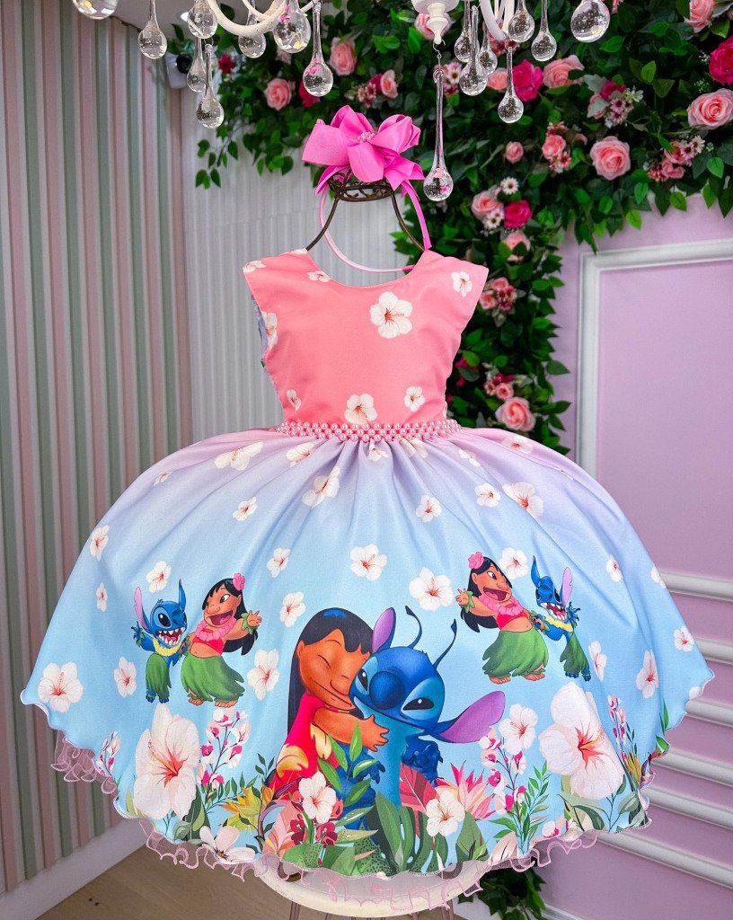 Vestido Tematicos Ysa Kids Lilo Stitch