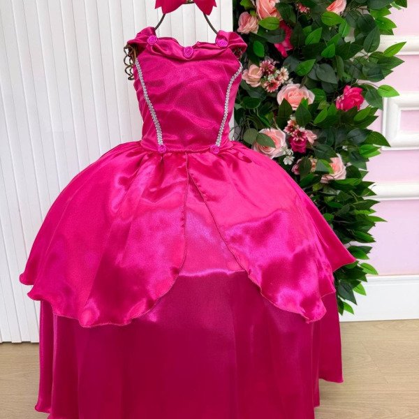Fantasia Longa Princesa Belli Aurora A Bela Adormecida Pink