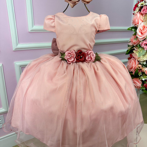 Vestido Juvenil Vila Lele Luiza Rose