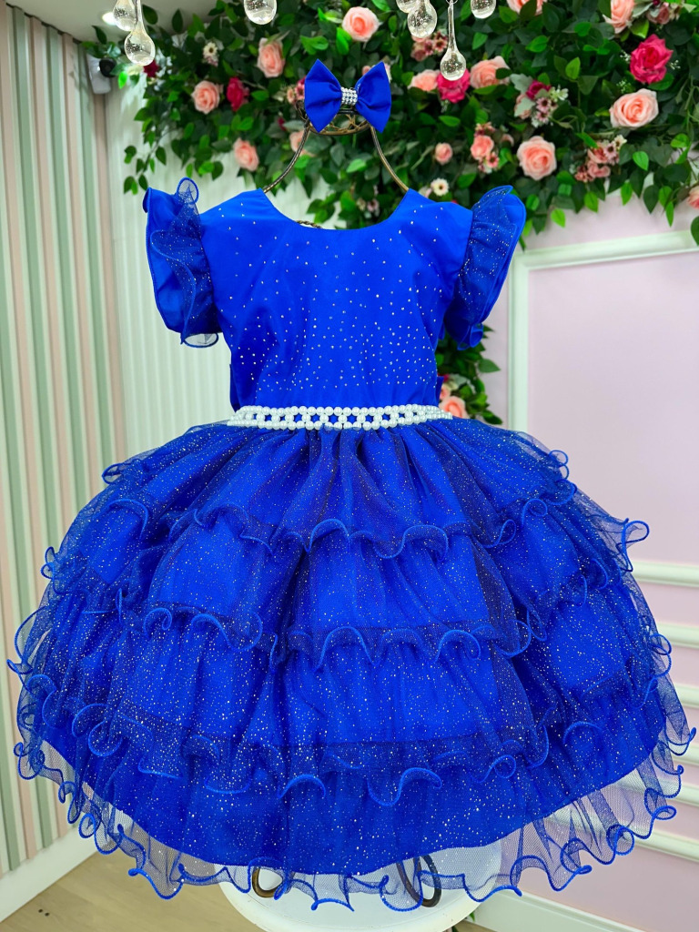 Vestido Ysa Kids Belinda Azul Royal