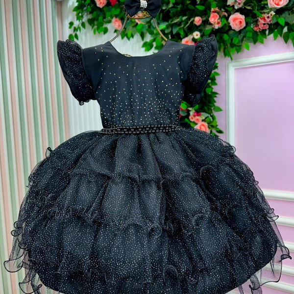 Vestido Ysa Kids Belinda Preto