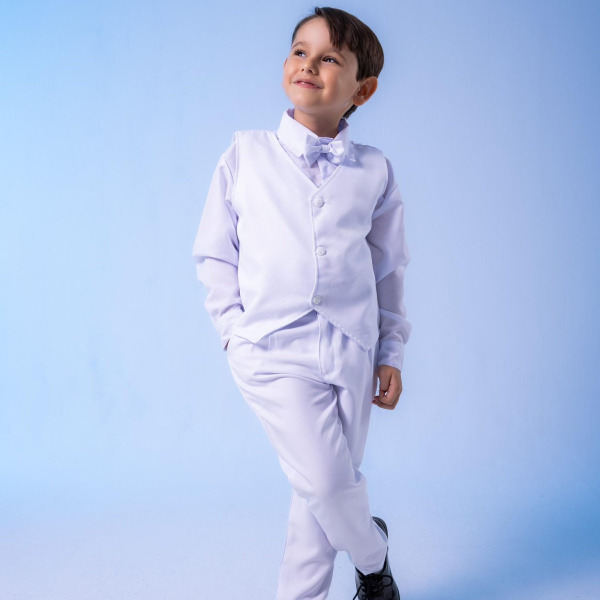 Conjunto Miss Cherry Social Colete Branco