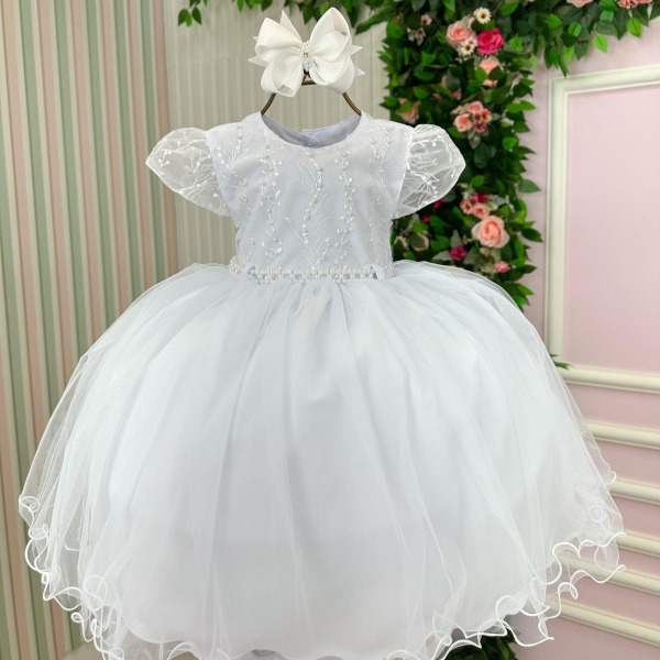 Vestido Menina Bonita Cibele Branco