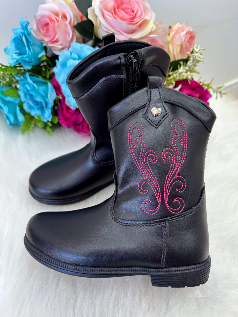 Bota – Coturno Doce Pe Boiadeira Texana Preto