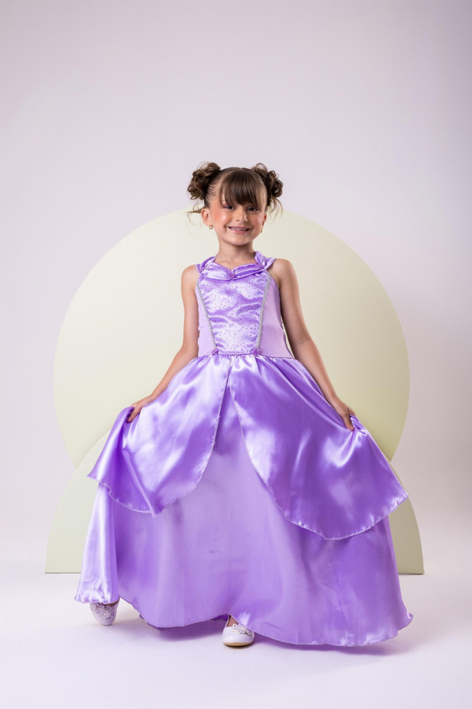 Fantasia Longa Princesa Belli Rapunzel Modelo 3